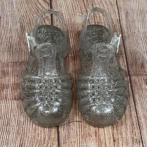 The Children's Place Glitter Jelly Sandals Size 8 nwot